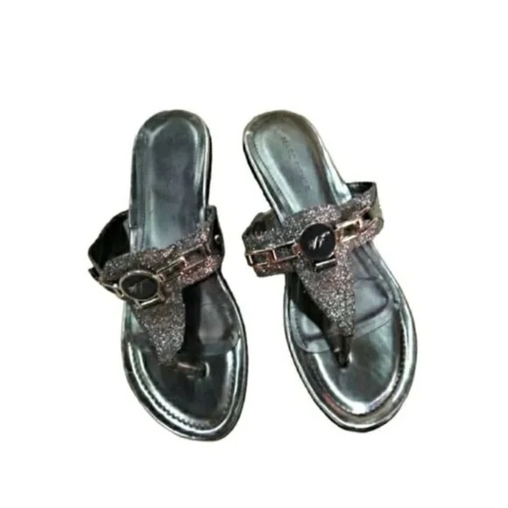 Marc Fisher Glittery Black Sandals